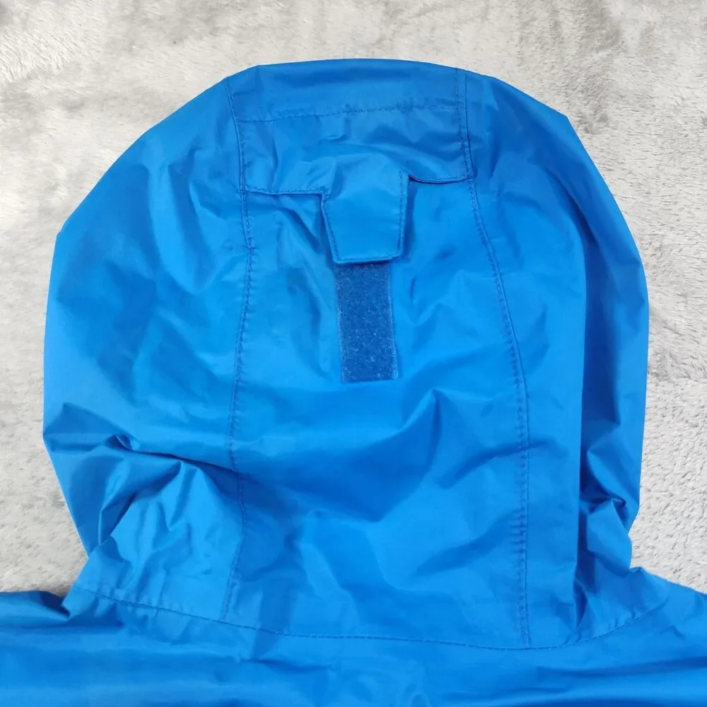 Columbia Rain Coat Jacket Youth Large 14/16 Blue Omni-Tech Hooded Waterproof